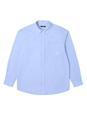 남성 베이직 옥스포드 셔츠 (SKY BLUE) (HA2LS90-41)