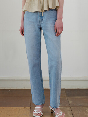 comos 1086 classic straight denim pants (light blue)