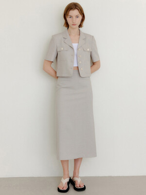 셀리아 테일러드 칼라 자켓 셋업 / CELLIA TAILORED COLLAR JACKET SET UP_2colors