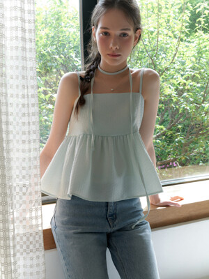 [단독]Own bustier blouse (mint)