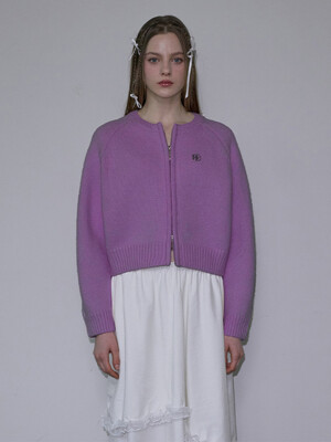 Two-way Knit Cardigan [Purple]
