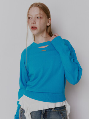 Neck Slit Detail Knit VK5SP110_3color