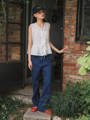 Kate Essential Straight Denim Pants_Deep Blue