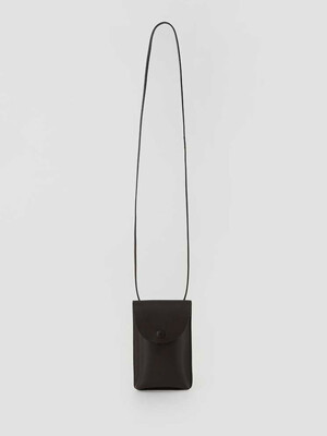 Leather Botton Mini Bag(Brown)