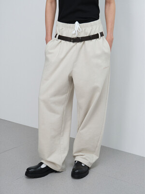 Belted Lounge Pants_Ivory