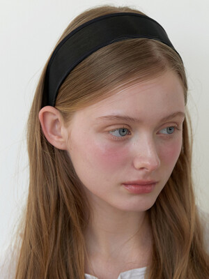 mesh line head band - black