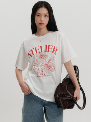 하퍼 플라워 프린트 티셔츠 / HARPER FLOWER PRINT T-SHIRT_4colors