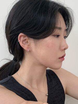 B,asic mini one-touch earring (925silver)