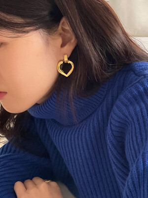 [silver925] doorknob earring - gold