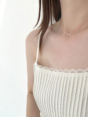 White Quartz With Color Thread Necklace