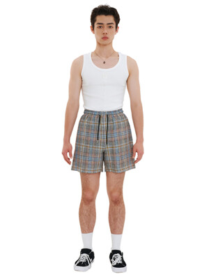 MULTI CHECK SHORTS PANTS_[SK/BR]