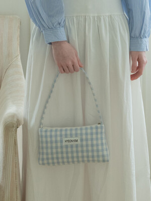 GINGHAM CHECK LENEE BAG 깅엄 체크 르네백 - 베이비블루