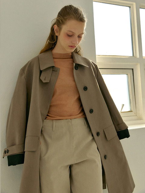 아우터,아우터,아우터 - 매넌  (MANNON) - MELBA classic oversized single mac coat_Cocoa