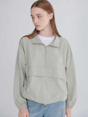 ZIP-UP ANORAK GREEN