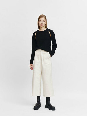 NATURAL YAEL WIDE PANTS