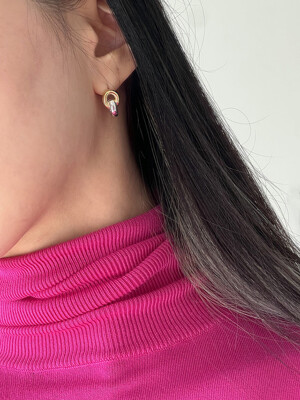 [925silver] Combie circle earring