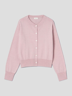 [basic] Crewneck Cardigan  Pink (WE3X5AB12X)