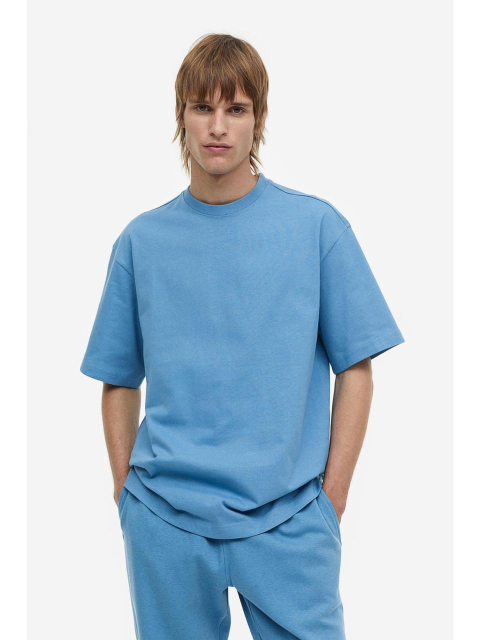 티셔츠 - 에이치엔엠 (H&M) - 릴랙스핏 티셔츠 블루 0608945085