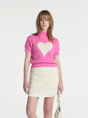 HEART STITCH KNIT (PINK)