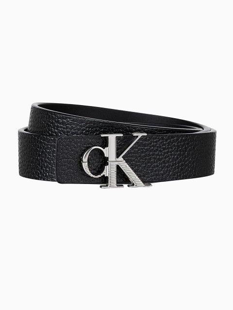 패션액세서리 - 캘빈클라인 진 (Calvin Klein Jeans) - [CK ACC] 여 블랙 CKJ 모노그램 레더 벨트 25MM DC0533 001