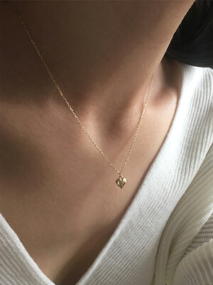 14k mini heart necklace