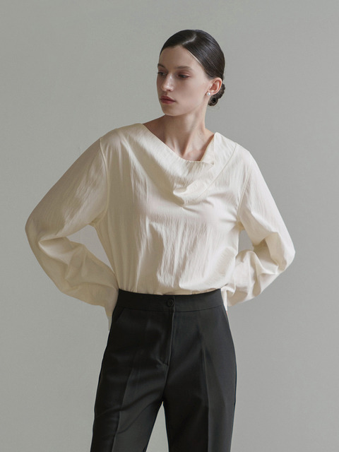 블라우스 - 판도라핏 (PANDORA.FIT) - Aiden Silky Cowl Blouse