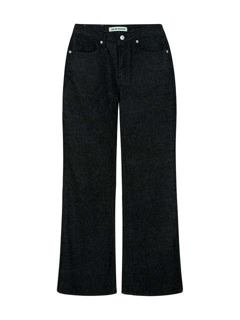 데님 - 샐러드바구니 (SALADBAGUNI) - All Black Bootcut Denim Jeans_black