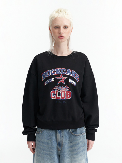 티셔츠 - 락케이크 (ROCKCAKE) - All Star Club Sweatshirt - Black
