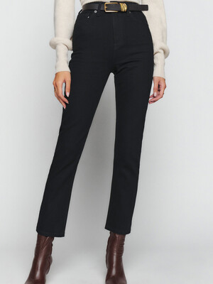 스트레이트 크롭 데님 팬츠 (Liza Ultra High Rise Straight Cropped Jeans)_블랙 RF13111002