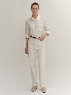 SS24 Despina Cotton Jeans Off-White