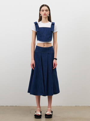 24 Spring_ Denim A-Line Flare Skirt