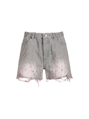 HOLE PUNCHED SHORTS_PINK