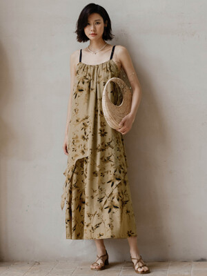 LS_Vintage floral loose dress