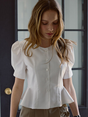 Puff Sleeve Blouse [Ivory]