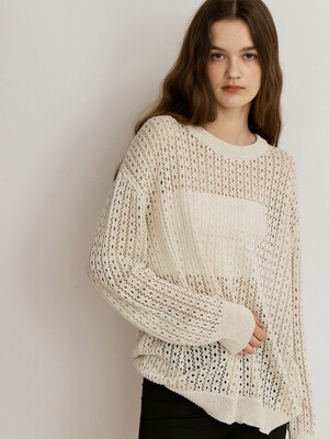 PUNCHING KNIT_BEIGE