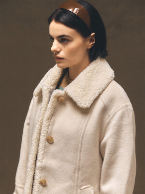 Wool Shearling Half coat