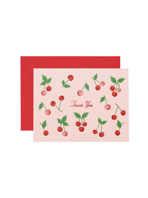 라이플페이퍼 Cherries Thank You Card 감사 카드