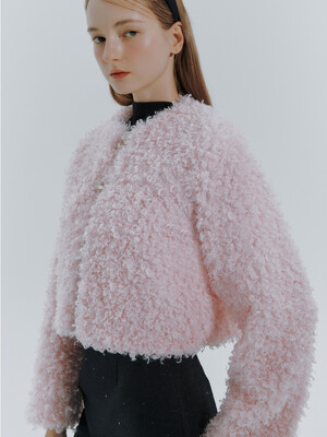 Rose faux fur jacket (2colors)