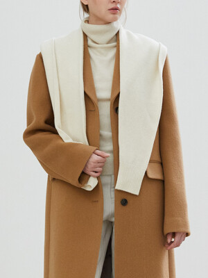 FINEWOOL HOODY MUFFLER - IVORY