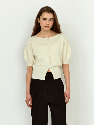 RTS PUFF SLEEVE KNIT CARDIGAN _3COLORS