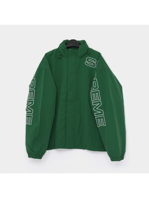 슈프림 자수로고 스펠아웃 트랙 남성 자켓 FW24J70 DK GREEN
