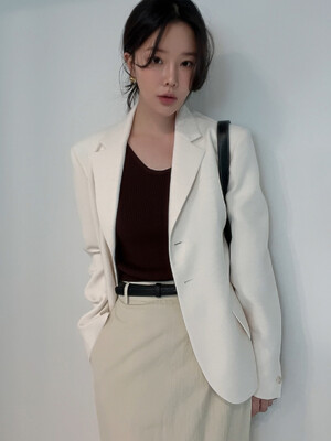 Overfit single jacket - Cream