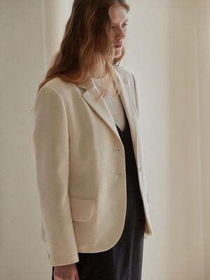 Overfit single jacket - Cream