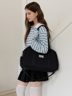 nylon big duffel bag (black)