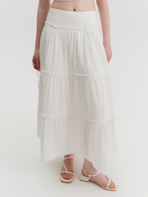 [단독]린지 리본 장식 스커트 / LINDSAY RIBBON TRIMMED MIDI SKIRT_2colors