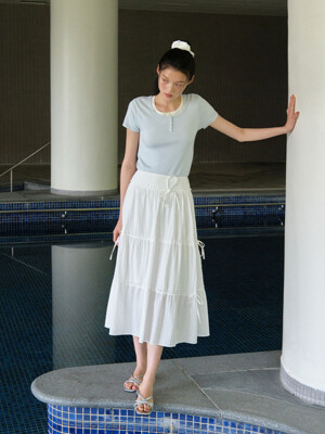 [단독]린지 리본 장식 스커트 / LINDSAY RIBBON TRIMMED MIDI SKIRT_2colors