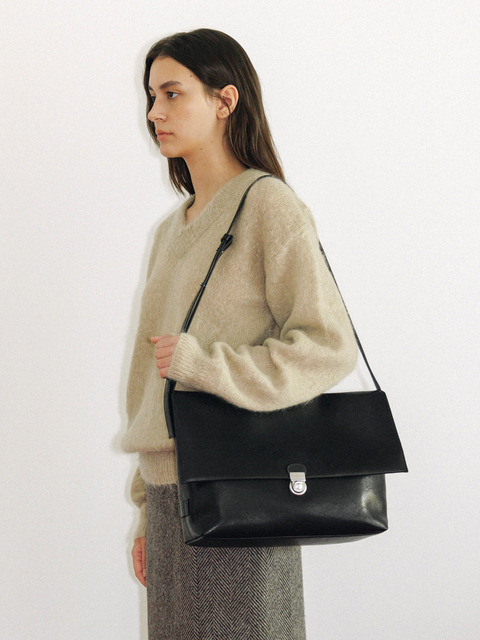 몽드몽드 soft mail briefcase bag black