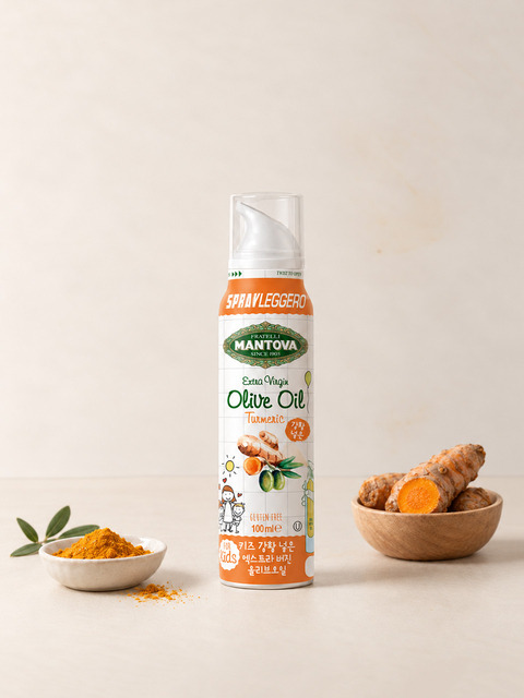 만토바 키즈 강황 넣은 엑스트라 버진 올리브오일 스프레이 100ml