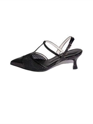 Kris T-strap slingback Black