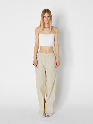 BANDING CRACKER PANTS - IVORY